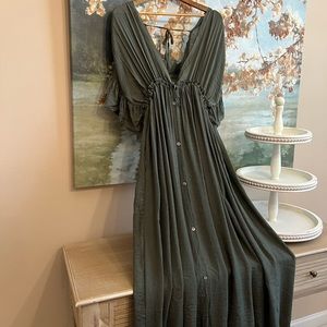 New Boho Open Back Maxi Dress